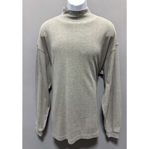 Farah Sweater Men's Size XL Sage Green Wide Ribbed Pullover Mock Sweater